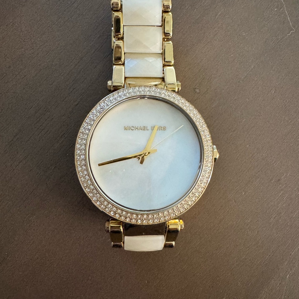 Michael Kors Ladies Parker Gold Tone Stainless Steel Watch MK6400